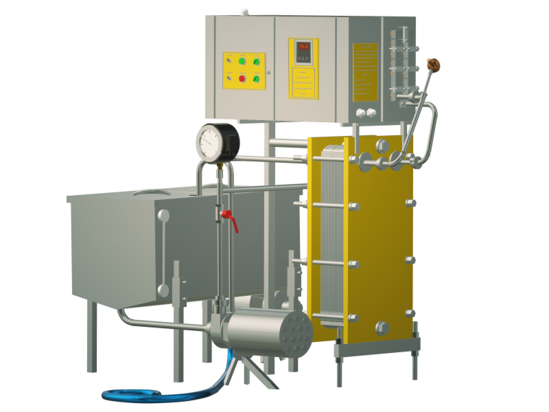 Пастеризатор молока проточний 1 т/г УЗМ-1,0Р