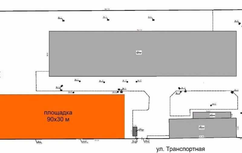 Земельный участок в аренду - 2700 кв.м.