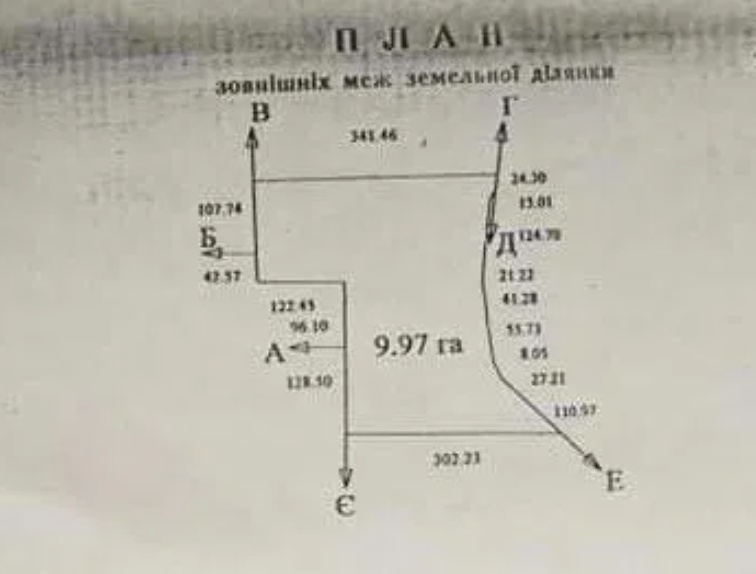 Продам землю с/г назначения, пай 9,97 г