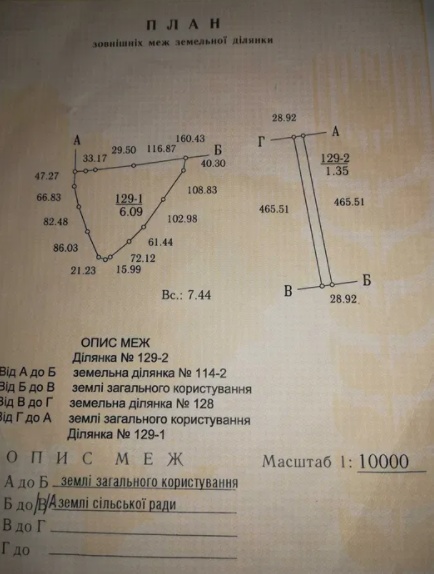 Продаю пай 7,44га