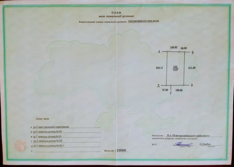 Продається земельна ділянка пай, Кіровоградська область.